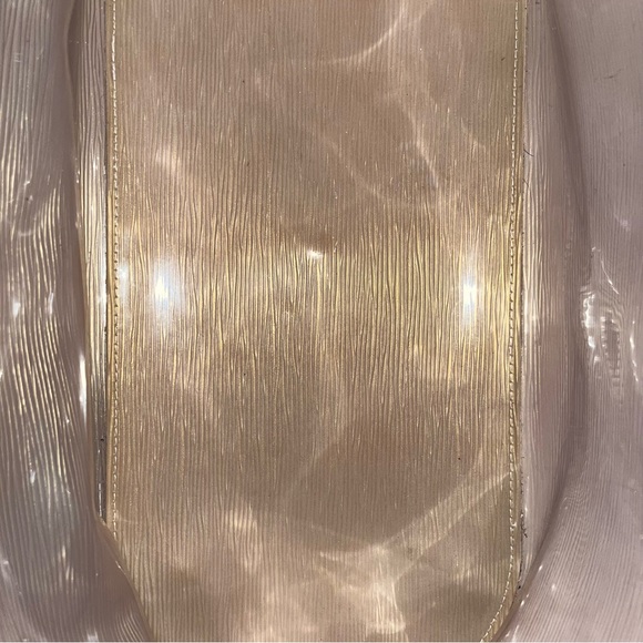 ❌SOLD❌  Louis Vuitton Epi Plage Clear Vinyl PVC & White Leather Tote Large - Picture 6 of 17